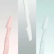 3pcs Foldable Eyebrow Trimmer Kit With Guard, Includes Storage Case, For Women Facial Hair Removal - Multicolor - View 2