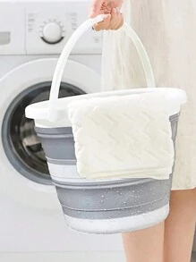 2 piezas/1 pieza Cubo plegable portátil para lavar autos, cubo de almacenamiento para el baño