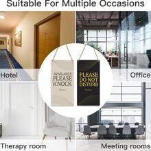 1 Peça Placa de Porta "Não Perturbe", "Disponível, Por Favor Bata" em Acrílico, Placa de Pendurar Dupla Face, 7,8 x 3,9 Polegadas, Placa de Porta de Escritório para Terapeutas, Clínica, Decoração de Casa, Decoração de Quarto, Decoração de Parede, Presentes de Aniversário e Formatura