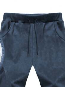 Conjunto deportivo de invierno grueso y cálido, sudadera y pantalones largos, conjunto de 2 piezas de estilo novio para ropa de gimnasio, traje deportivo de estilo novio, conjunto de dos piezas de estilo novio