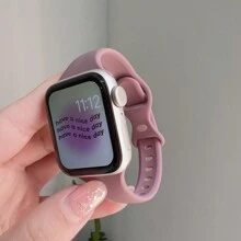 1 dây đeo đồng hồ silicon siêu mỏng, tương thích với Apple Watch, kiểu dáng thể thao dành cho nữ, kích thước 38mm, 40mm, 41mm, 42mm, 44mm, 45mm, 46mm, 49mm; Dây đeo cao su mỏng, tương thích với Apple Watch Ultra, S10, 9/8/7/6/5/4/3/2/1, dòng SE - Khói tím - Xem 4