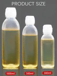 1 st 300 ml/500 ml/1 000 ml plastflaska genomskinlig olja, hushållskök Utomhusgrill för olivolja squeezer dispenser kryddbehållare - Genomskinlig - Visa 10