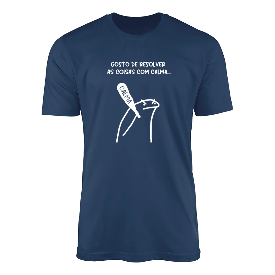 Taste Of Resolver Na Coversa 100% Cotton Print Shirt - Màu xanh hải quân - Xem 1