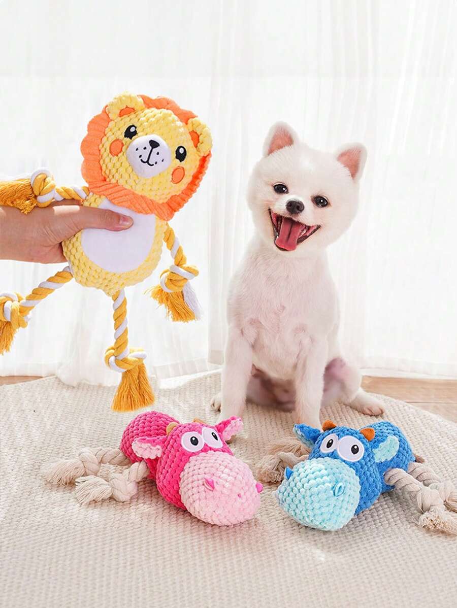 Pet Squeaky Dog Toys, Chew Plush Interactive Toys For Dogs & Cats ...