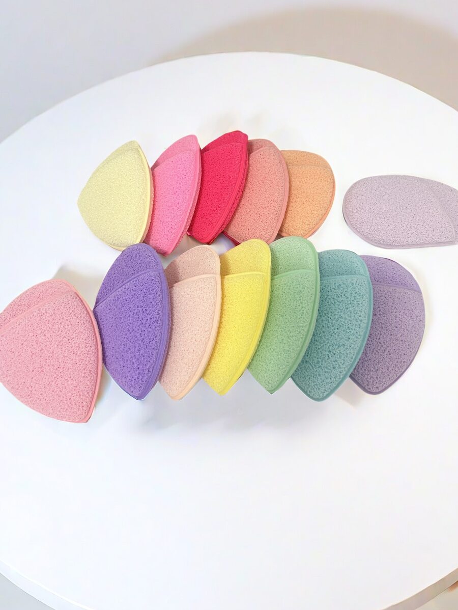 5pcs Face Sponge For Cleansing Daily Exfoliating Face Scrubber Face Sponge For Cleansing Finger Glove Style, Removal And Deep Cleansing Powder Puff Exfoliating Face Wash Gloves For Removing Makeup - Multicolor - View 1