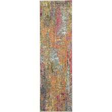 2' X 6' Sunset Abstract Power Loom Non Skid Area Rug