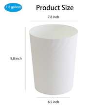 Plastic Small Trash Can Wastebasket, Garbage Container Basket For Bathrooms, Laundry Room, Kitchens, Offices, Kids Rooms, Dorms, 1.8 Gallon, White, 3 Pack - White - View 5