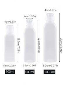 1 st 300 ml/500 ml/1 000 ml plastflaska genomskinlig olja, hushållskök Utomhusgrill för olivolja squeezer dispenser kryddbehållare - Genomskinlig - Visa 5