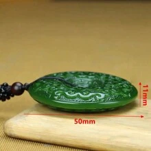 1 dây chuyền mặt dây chuyền hòa bình bằng ngọc bích tự nhiên, mặt dây chuyền cổ điển bằng đá quý xanh, dây chuyền thời trang bảo vệ hòa bình, dây chuyền áo len may mắn, hoàn toàn thủ công, đồ trang sức bằng đá quý tự nhiên, dây chuyền pha lê thạch anh, dây chuyền đôi, quà tặng cho cô ấy, thích hợp làm quà tặng cho tiệc ngày lễ, quà tặng pha lê thạch anh. (Tặng kèm: dây đeo, hộp quà) - màu xanh lá - Xem 7