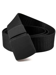 Casual Men's Belts For Daily Wear, Daily School Vacation For Boyfriend And Student Gifts - 黑與白 - 查看 2