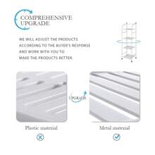 4 Tiers Bathroom Storage Open Shelf Unit, Storage Shelf Rack, Free-Standing Metal Corner Rack Shelving For Bathroom, Kitchen, Living Room, Hallway, Display Bath Essentials, Planters, Books Home Bathroom Decor Bathroom Organizer Summer Back To School