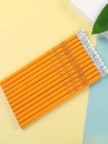 12 支黄色木质 HB 铅笔，适用于儿童、学校和办公用品 - 彩色 - 查看 3