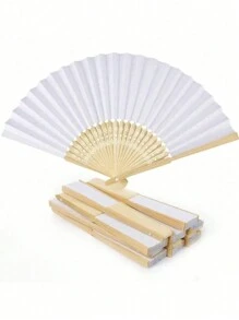 1/5/10/20/30 chiếc quạt giấy trắng, quạt tre gấp trắng, quạt cầm tay, quạt giấy gấp, quạt tre di động tự làm, trang trí tiệc sinh nhật, thích hợp cho lễ đính hôn, lễ tốt nghiệp, tiệc cưới, trang trí bàn làm việc phòng ngủ, văn phòng tại nhà, đạo cụ chụp ảnh biểu diễn tiệc tùng, quà tặng trang trí nhà cửa, phòng khách, văn phòng. - trắng - Xem 6