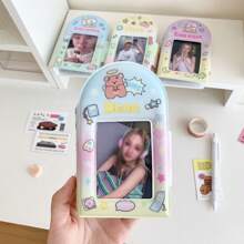 3-Inch, Sách Ảnh Kawaii, Tập Sách Sắp Xếp Ảnh, 14 Tay Áo PVC Hai Mặt, Sách Sắp Xếp Bưu Thiếp Hình Gấu Và Thỏ - Nhiều màu - Xem 10