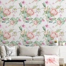 1pc Scandinavian Style Floral Garden Wallpaper - Multicolor - View 6