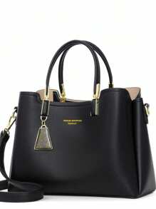 Dedoo 轻便、商务休闲、时尚、奢华、多功能、多隔层、大容量，魅力十足的手提包/单肩包，适合少女、女性、大学生、年轻职业人士和上班族。完美适用于办公室、校园、工作、商务、通勤、户外活动、旅行和郊游。也是送给女性的理想礼物之选。 - 黑色 - 查看 2