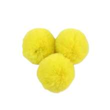3pcs Real Rex Rabbit Fur Pompom Balls 6cm Soft Pompones Fluffy Plush Crafts Diy Pom Poms Ball Furball Home Decor Garment Hat Accessories Sewing Supplies