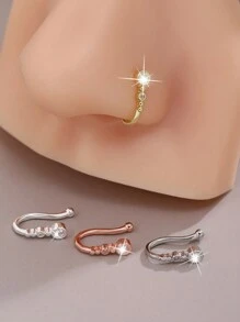 1pc Simplistic Hip Hop Style,Fashion U-Shape Non-Piercing Nose Ring, For Party Birthday Everyday Women's Jewelry