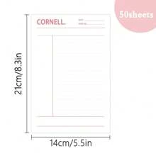 Tlenpo 1 件 A5 撕纸记事本，50 张 100gsm 厚纸，8.3x5.5 英寸，适用于计划、办公室、返校、家庭使用、笔记本、备忘录、便签、记事本 - 均碼 - 查看 12