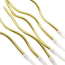 Metallic Spiral Birthday Candle - Gold - 彩色 - 查看 2
