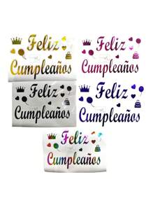 Docena de Vinil para Globo Burbuja Feliz cumpleaños - Multicolor - Ver 2