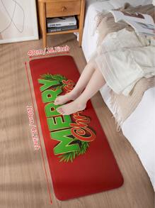 1 件超厚 1 厘米海绵毛绒圣诞厨房垫、抗疲劳浴室地毯、防滑吸水门垫 - 聖誕字母 - 查看 14