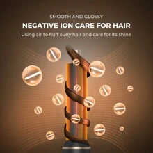 Asciugacapelli a spazzola 5 in 1 nero, set di spazzole ad aria calda rimovibili, set di strumenti per acconciature con ioni negativi, spazzola rotonda per lisciare i capelli con effetto volumizzante, arricciacapelli