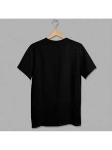 Unisex Children's And Youth Cotton T-Shirt With Gospel Jesus Is King Print - 黑色 - 查看 2