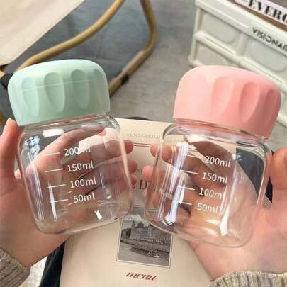 1 chiếc cốc thủy tinh đựng nước mini, cốc đựng cà phê sữa nhỏ, cốc di động & dễ thương, bình đựng nước