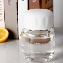 1pc Mini Glass Water Cup, Small Coffee Milk Cup, Portable & Cute Cup, Water Bottle - Multicolor - View 4