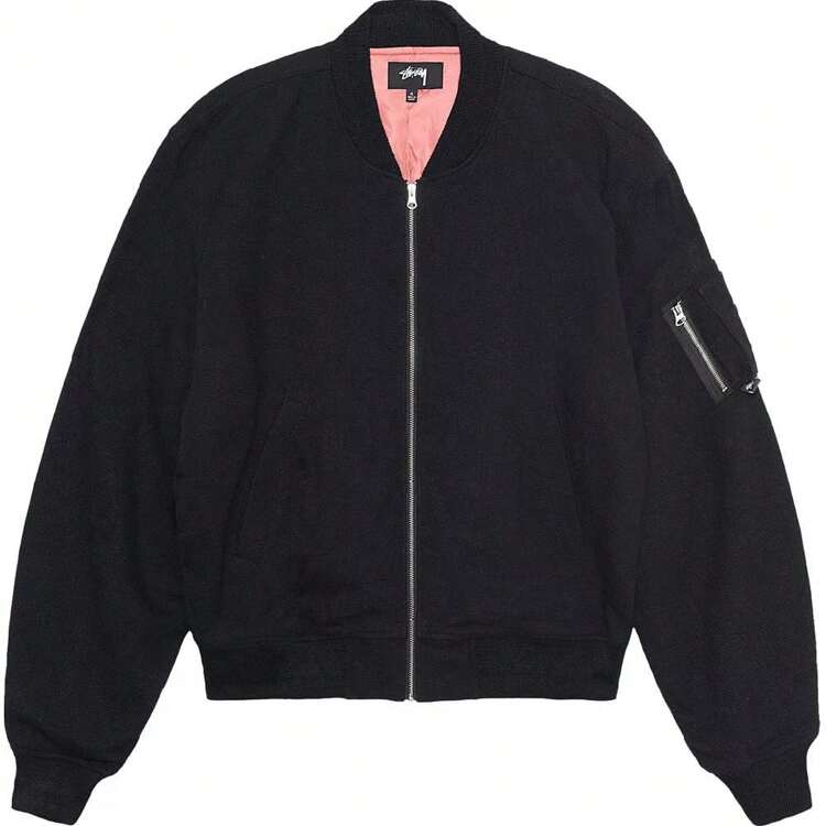 ジャケット・アウター STUSSY LINEN BEACH BOMBER JACKET 6419 Stüssy - Linen Beach Bomber | HBX - Globally Curated Fashion