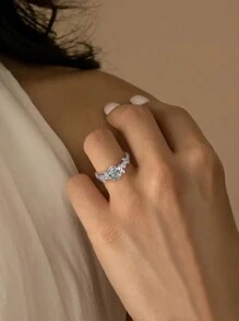 1 Stück Charming 925 Sterling Silber Ring Hochzeits Schmuck für Frauen Edel Schmuck