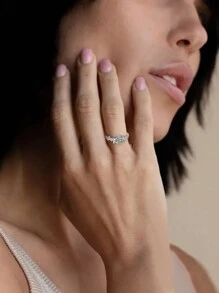 1 Stück Charming 925 Sterling Silber Ring Hochzeits Schmuck für Frauen Edel Schmuck