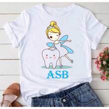 Oral Health Shirt T-Shirt Blouse SB12 - White - View 1
