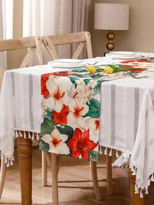 Miater 1 件万圣节南瓜印花桌旗，防水餐桌装饰，适用于客厅和餐厅，感恩节 - 彩色 - 查看 11