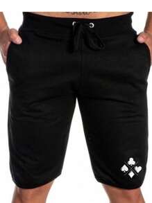Short Men's Bermuda Sweatshirt With Side Pocket Launch - 黑色 - 查看 1