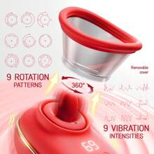 Saugender Vibrator Sexspielzeug für Erwachsene, Sexspielzeug für Frauen Klitoris-Vibrator mit 3 Saugfunktionen, 9 Zungenimitationen & Vibration, Rose Sexspielzeug G-Punkt Vibrator, Dildo Vibratoren Sexspielzeug für Frauen