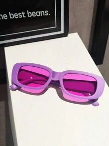 4pcs Y2K Style Retro Pink Square Fashion Glasses - Suitable For Teens Parties, Birthdays, Vacation Accessories - Pink - View 3