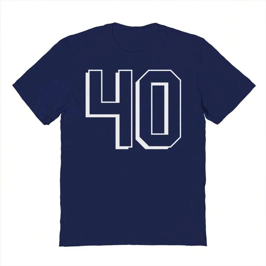 Nearly There 40 Forty White Number Unisex Graphic Cotton Short-Sleeve T-Shirt