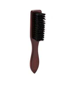 Cepillo para barba de peluquería para hombres, mango de madera, cepillo suave para limpieza del cabello, quita pelo roto, peine, cepillo para el cuello, herramientas de peluquería - Multicolor - Ver 8
