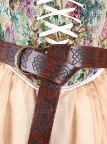 1 pièce Ceinture Renaissance Noire/Marron, Ceinture Viking Médiévale, Ceinture , Accessoire de Costume de Festival, Accessoire Halloween - A - Voir 7