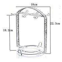 Khay đựng cốc cà phê/rượu bằng gốm 6 cốc có giá trang trí màu bạc, thiết kế hoa sáng tạo Dụng cụ tổ chức cốc - Bạc - Xem 8