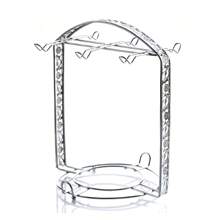 Khay đựng cốc cà phê/rượu bằng gốm 6 cốc có giá trang trí màu bạc, thiết kế hoa sáng tạo Dụng cụ tổ chức cốc - Bạc - Xem 7