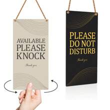 1 Peça Placa de Porta "Não Perturbe", "Disponível, Por Favor Bata" em Acrílico, Placa de Pendurar Dupla Face, 7,8 x 3,9 Polegadas, Placa de Porta de Escritório para Terapeutas, Clínica, Decoração de Casa, Decoração de Quarto, Decoração de Parede, Presentes de Aniversário e Formatura