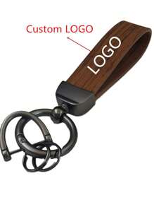 Llavero con estampado de grano de árbol con logotipo personalizado para hombres y mujeres, con grabado láser, colgante de llavero de coche, llavero personalizado, regalo
