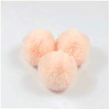 3pcs Real Rex Rabbit Fur Pompom Balls 6cm Soft Pompones Fluffy Plush Crafts Diy Pom Poms Ball Furball Home Decor Garment Hat Accessories Sewing Supplies