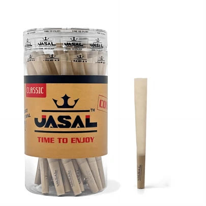 50张/罐，经典1¼卷烟纸预卷锥形卷烟纸84毫米卷烟纸，含烟嘴和包装管（50个锥形卷烟纸）