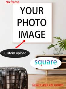 1幅定制无框帆布艺术印刷海报，大尺寸正方形帆布墙画，房间装饰材料，客厅沙发背景装饰，走廊装饰，家居装饰，卧室装饰，浴室装饰，房间装饰，办公室装饰，学校装饰，艺术礼品，PVC硬管包装，节日日历，家居装饰客厅 - 彩色 - 查看 15