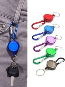 1 buc/6 buc breloc retractabil cu suport pentru card de identitate, insignă, cu cârlig și buclă, perfect pentru a deține carduri de identitate, chei și unelte mici. Cadou suvenir accesorii auto, breloc pentru geantă școală, drăguț gotic Y2k