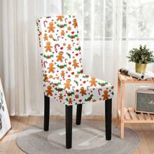 1/2/4/6 Chiếc Bọc Ghế Họa Tiết Halloween, 160gsm Spandex Co Giãn Có Thể Tháo Rời & Có Thể Giặt Được Parson Ghế Bảo Vệ Tấm Che Phủ Cho Nhà Bếp - Nhiều màu - Xem 2